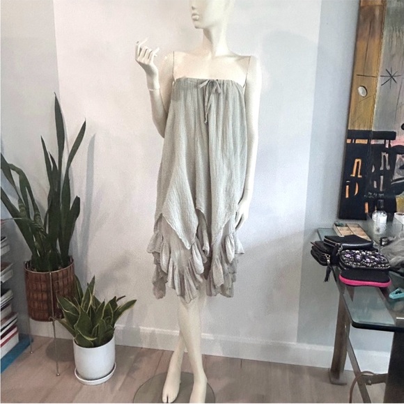 St. Tropez Boho Gauze Flouncy & Flowy Midi Skirt - Picture 3 of 10
